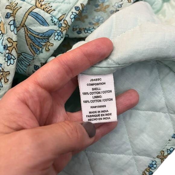 Anthropologie DRA Los Angeles Quilted Vest Medium Floral Cottagecore Prairie Zip - Picture 11 of 12